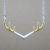 Модные простые двухцветные рога 925 ожерелье из стерлингового серебра