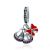 Праздничное Рождество CZ Bell Bowknot 925 Sterling Silver Charm