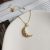 Fashion Wave Crescent Moon 925 Sterling Silver Necklace