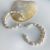Casual Irregular Shell Pearl Circle 925 Sterling Silver Hoop Earrings