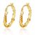 Party Gold Twisted 925 Sterling Silver Huggie Hoop Earrings
