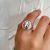 Винтажное овальное простое регулируемое кольцо из стерлингового серебра 925 пробы