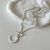 Collar de plata esterlina OT 925 con luna creciente irregular para mujer