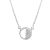 Simple Geometric Round CZ 925 Sterling Silver Necklace