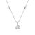 Girl Dancing CZ Heart 925 Sterling Silver Necklace