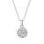 Holiday CZ Round Sunflower 925 Sterling Silver Necklace