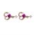 Rose Gold Heart Pink CZ 925 Sterling Silver Studs Earrings