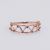 Rose Gold Blue CZ 925 Sterling Silver Hollow Ring