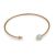 Fashion Golden Arrow Natural White Pearl 925 Sterling Silver Adjustable Bangle