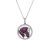 Purple Horse Head In Circle Solid 925 Sterling Sliver Garnet Pendant