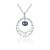 Hollow Half-Round Natural Pearl CZ Solid 925 Sterling Silver Wave Chain Necklace