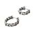 Серьги-кольца из полой серебра 925 пробы с ретро цепочкой