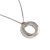 Collar de plata esterlina simple anillo de círculo de oficina 925