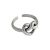 Кольцо «Ретро» с полым сердечком, стерлинговое серебро 925 пробы, регулируемое кольцо