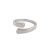 Minimalism Geometric CZ 925 Sterling Silver Adjustable Ring