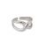 Hot Geometry Hollow Cross 925 Sterling Silver Adjustable Ring