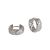 Fashion Rhombus Patten Circles 925 Sterling Silver Huggie Hoop Earrings