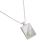 Geometry Mother of Shell Rectangle Tag 925 Sterling Silver Necklace