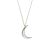 New Crescent Moon 925 Sterling Silver Necklace