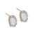 Boucles d'oreilles ovales élégantes en argent sterling 925 avec opale créée