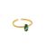 Simple Oval Created Tourmaline 925 Sterling Silver Adjustable Ring
