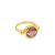 Регулируемое кольцо с круглым турмалином 925 пробы в стиле минимализм