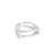 Geometry Hollow Rectangle 925 Sterling Silver Adjustable Ring