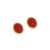 Elegant Red Created Agate 925 Sterling Silver Stud Earrings