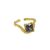 Gift Geometry Black Square CZ 925 Sterling Silver Adjustable Ring