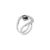 Партийное регулируемое кольцо с двойным слоем турмалина из стерлингового серебра 925 пробы