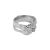Simple Geometry Irregular 925 Sterling Silver Adjustable Ring