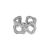 Minimalism Irregular X Hollow 925 Sterling Silver Adjustable Ring