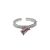 Simple Geometry Purple CZ Stick 925 Sterling Silver Adjustable Ring