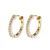Office CZ 925 Sterling Silver Huggie Hoop Earrings
