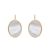 Elegant Oval Mother of Shell 925 Sterling Silver Stud Earrings