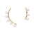 Asymmetry Shell Pearls 925 Sterling Silver Stud Earrings