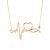 Lady Heart Electrocardiogram 925 Sterling Silver Necklace