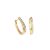 Casual CZ U Shape 925 Sterling Silver Hoop Earrings