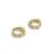 Geometry Circles CZ 925 Sterling Silver Huggie Hoop Earrings
