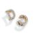 Asymmetry CZ D C Letters 925 Sterling Silver Stud Earrings