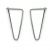 Fashion nable Simple Triangle Line 925 Sterling Silver Hoop Earrings