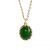 Collar de plata de ley 925 de calcedonia natural ovalada verde para mujer