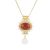 Beijing Opera Oval Natural Agate/Nephrite/Tophus Shell Pearl 925 Sterling Silver Adjustable/Necklace
