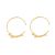 Cute Gold Dachshund Dog Animal 925 Sterling Silver Hoop Earrings