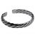 Vintage Simple Twisted 925 Sterling Silver Open Bangle