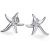 Starfish Cubic Zirconia 925 Silver Earrings