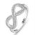 Mode Infinity Blanc CZ Micro Réglage 925 Sterling Silver Ring
