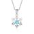 New Snowflake Created Opal 925 Silver Necklace