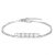 Colorful Created Opal Bar Solid 925 Sterling Silver Bracelet
