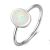 Anillo de plata esterlina 925 simple ópalo natural oval simple oval
